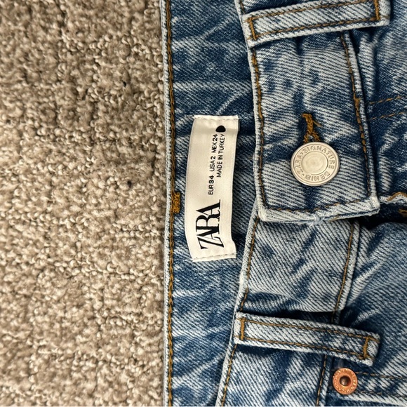 Zara Blue Denim Women's Shorts - Picture 3 of 3